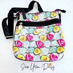 Betsey Johnson Hearts Candy Crossbody‎ Shoulder Bag Be Mine I Love You - B679.1